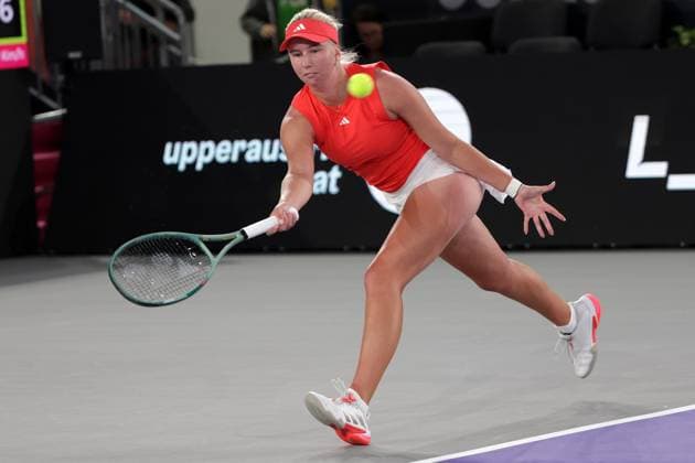 TENNIS - WTA, Tennis Damen Upper Austria Ladies Linz LINZ,AUSTRIA,29.JAN.25 - TENNIS - WTA Tour, Upper Austria Ladies Linz. Image shows Clara Tauson (DEN).  GEPAxpictures xWalterxLuger