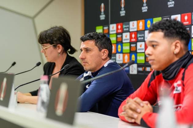 Football, EL, AZ Alkmaar, Press conference