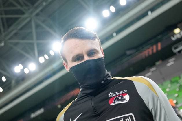 2025-01-29 Ferencvaros v AZ Alkmaar - UEFA Europa League BUDAPEST, HUNGARY - JANUARY 29: Peer Koopmeiners of AZ enters the field during a training before the UEFA Europa League match between Ferencvaros and AZ Alkmaar at Ferencvaros Stadion on January 29, 2025 in Budapest, Hungary. Budapest Ferencvaros Stadion Hungary Content not available for redistribution in The Netherlands directly or indirectly through any third parties. Copyright: xEdxvanxdexPolx
