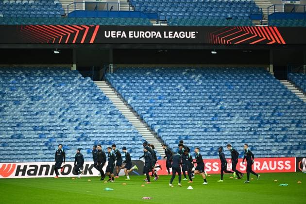 Rangers FC v Royale Union Saint-Gilloise - UEFA Europa League Media Activities 29 01 2025 GLASGOW, SCOTLAND - JANUARY 29 : Players of Union pictured during a training session ahead of the UEFA Europa League 2024 25 League Phase MD8 match between Rangers FC and Royale Union Saint-Gilloise on January 29, 2025 in Glasgow, Scotland, 29 01 2025 Glasgow Scotland  Copyright: xVincentxKalutx