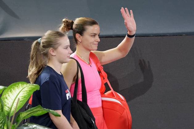 TENNIS - WTA, Tennis Damen Upper Austria Ladies Linz LINZ,AUSTRIA,29.JAN.25 - TENNIS - WTA Tour, Upper Austria Ladies Linz. Image shows Maria Sakkari (GRE).  GEPAxpictures xWalterxLuger