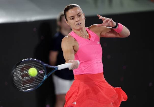 TENNIS - WTA, Tennis Damen Upper Austria Ladies Linz LINZ,AUSTRIA,29.JAN.25 - TENNIS - WTA Tour, Upper Austria Ladies Linz. Image shows Maria Sakkari (GRE).  GEPAxpictures xWalterxLuger