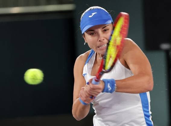 TENNIS - WTA, Tennis Damen Upper Austria Ladies Linz LINZ,AUSTRIA,29.JAN.25 - TENNIS - WTA Tour, Upper Austria Ladies Linz. Image shows Viktoriya Tomova (BUL).  GEPAxpictures xWalterxLuger