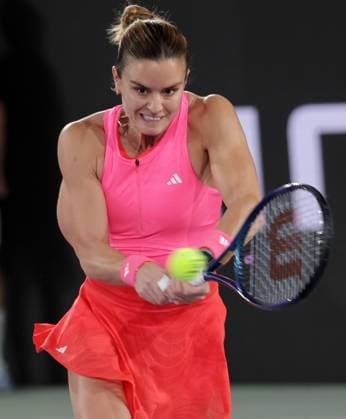 TENNIS - WTA, Tennis Damen Upper Austria Ladies Linz LINZ,AUSTRIA,29.JAN.25 - TENNIS - WTA Tour, Upper Austria Ladies Linz. Image shows Maria Sakkari (GRE).  GEPAxpictures xWalterxLuger