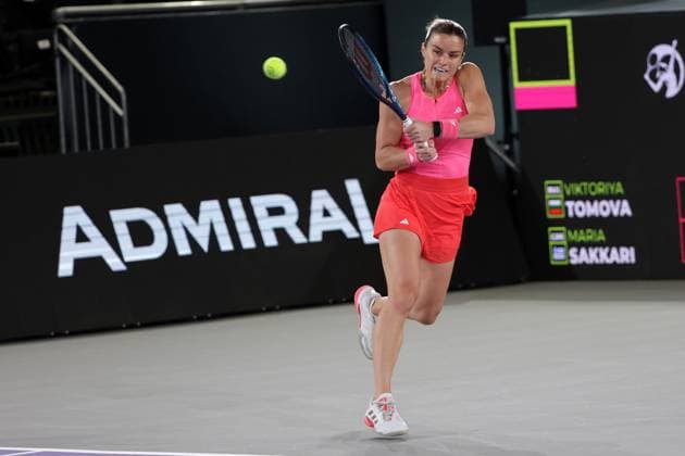 TENNIS - WTA, Tennis Damen Upper Austria Ladies Linz LINZ,AUSTRIA,29.JAN.25 - TENNIS - WTA Tour, Upper Austria Ladies Linz. Image shows Maria Sakkari (GRE).  GEPAxpictures xWalterxLuger