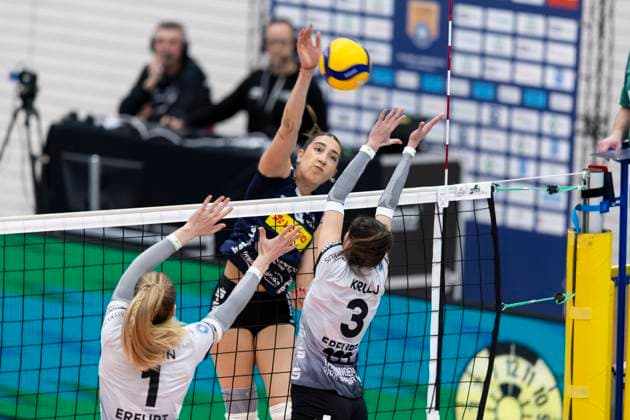 Volleyball, Women, 1st BL, Schwarz-Weiß Erfurt - VFB 91 Suhl