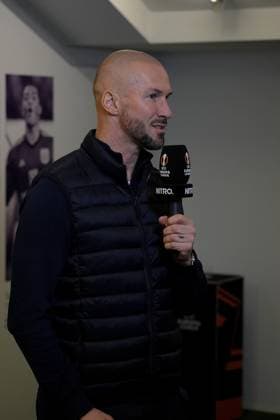 Europa League, RSC Anderlecht vs TSG 1899 Hoffenheim 29 01 2025, Lotto Park, Anderlecht, Europa League, RSC Anderlecht vs TSG 1899 Hoffenheim , in the picture press conference before the Europa League match Anderlecht vs Hoffenheim with coach Christian Ilzer Hoffenheim and Adam Hlozek Hoffenheim nordphotoxGmbHx xBratic nph00250