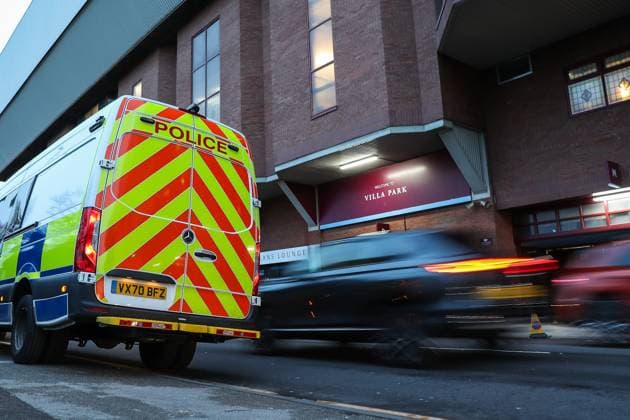 UEFA Champions League Matchday 8 of 8 Aston Villa v Celtic Police vans park outside of the ground ahead of the UEFA Champions League Matchday 8 of 8 Aston Villa vs Celtic at Villa Park, Birmingham, United Kingdom, 29th January 2025 (Photo by Gareth Evans News Images) Copyright: xGarethxEvans NewsxImagesx