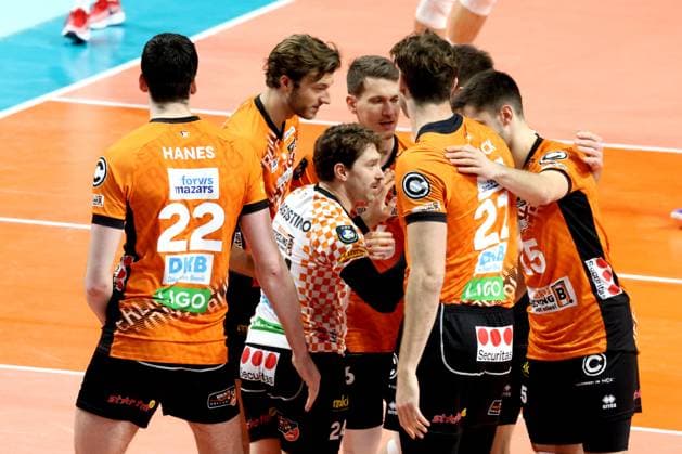 DEU, CEV Champions League, BR Volleys vs Projekt WARSZAWA, 29 01 2025, Max Schmeling Halle, Berlin, DEU, CEV Champions League, BR Volleys vs Projekt WARSZAWA, in the picture BR Volleys player circle Photo Juergen Engler nordphoto GmbH nordphotoxGmbHx xEngler nph00076