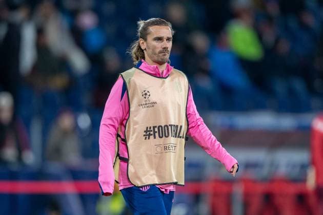 SOCCER - UEFA CL, RBS vs Atletico SALZBURG,AUSTRIA,29.JAN.25 - SOCCER - UEFA Champions League, Red Bull Salzburg vs Atletico Madrid. Image shows Antoine Griezmann (Atletico) during warm up.  GEPAxpictures xWolfgangxKofler