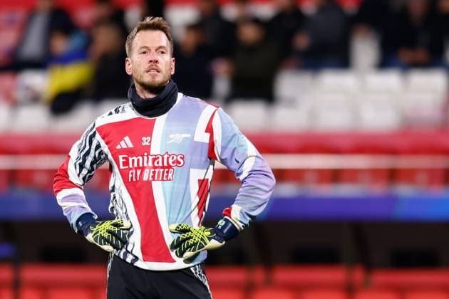 January 29, 2025, Girona, Madrid, SPAIN: Norberto Murara Neto of Arsenal FC looks on during the UEFA Champions League 2024 25 League Phase MD8 match between Girona FC and Arsenal FC at Estadio de Montilivi on January 29, 2025, in Girona, Spain. Girona SPAIN - ZUMAa181 20250129_zaa_a181_010 Copyright: xDennisxAgyemanx