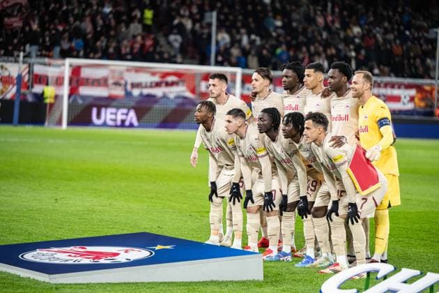 Team Red Bull Salzburg during UEFA Champions league match, Red Bull Salzburg - Atletico Madrid , 29. january 2025, Red Bull Arena, Salzburg, Austria Copyright: xMICHALxFAJT,ZOSPORTU.SKx MAJ_3241