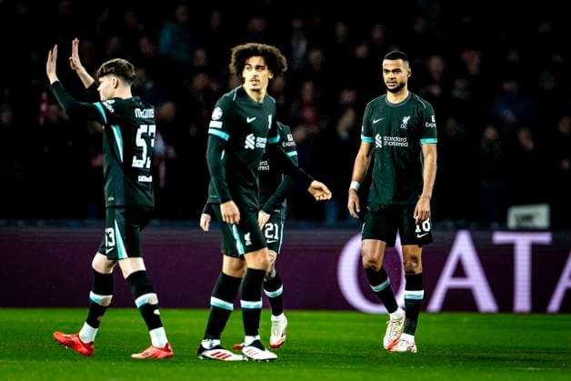 Liverpool FC forwarder Cody Gakpo during the match PSV Liverpool at the Philips stadium for the Champions League League phase Matchday 8 season 2024 2025 in EINDHOVEN, Netherlands on 29 january 2025, photo by Marcel van Dorst EYE4images DeFodi Images Defodi 746 211566 Defodi-746