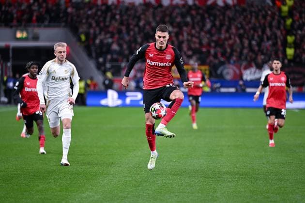 29 01 2025, Football, Champions League, Matchday 8, Season 2024 2025, Bayer 04 Leverkusen Sparta Prague, Patrik Schick Bayer Leverkusen xRHR PHOTO TKx Copyright: RHR-FOTOx RHR-FOTO TK