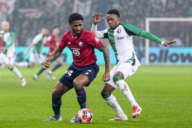 UEFA Champions League: Lille OSC v Feyenoord Lille - Alexsandro of Lille OSC, Antoni Milambo of Feyenoord during the eight and final round of new format of the Champions League 2024 2025. The match is set between Lille OSC and Feyenoord at Stade Pierre-Mauroy on 29 January 2025 in Lille, France. Copyright: xTomxBodex