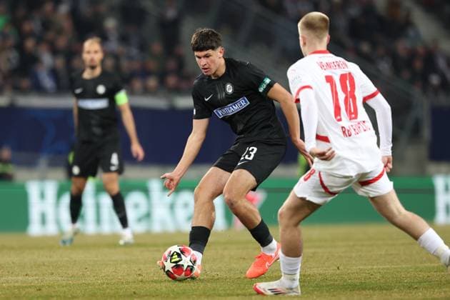 SOCCER - UEFA CL, Sturm vs RB Leipzig KLAGENFURT,AUSTRIA,29.JAN.25 - SOCCER - UEFA Champions League, SK Sturm Graz vs RasenBallsport Leipzig. Image shows Arjan Malic (Sturm).  GEPAxpictures xChrisxBauer