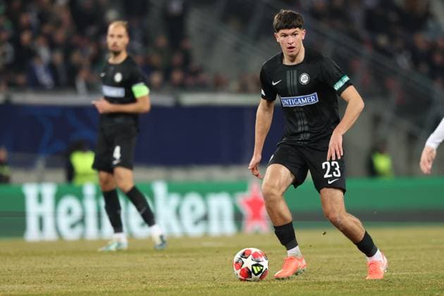 SOCCER - UEFA CL, Sturm vs RB Leipzig KLAGENFURT,AUSTRIA,29.JAN.25 - SOCCER - UEFA Champions League, SK Sturm Graz vs RasenBallsport Leipzig. Image shows Arjan Malic (Sturm).  GEPAxpictures xChrisxBauer