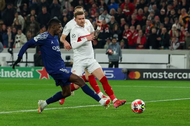 Stuttgart 29 January 2025 Uefa Champions League phase 2024 25 Matchday 8, VFB Stuttgart Paris Saint Germain v l , Ousmane Dembele Paris Saint Germain scores the goal to make it 0 2 Copyright: JoaquimxFerreira