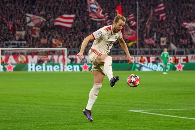 Harry Kane FC Bayern Muenchen, 09 with ball, GER, FC Bayern Muenchen vs SK Slovan Bratislava, Football, UEFA Champions League, Matchday 8, Season 2024 2025, 29 01 2025, GER, FC Bayern Muenchen vs SK Slovan Bratislava, Football, UEFA Champions League, Matchday 8, Season 2024 2025, 29 01 2025 Muenchen Copyright: xEibner-Pressefoto JennixMaulx EP_JML