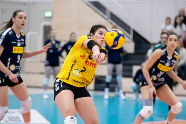 1 Volleyball Bundesliga Women Schwarz Weiss Erfurt vs VfB Suhl LOTTO Thüringen Erfurt 29 01 2025 Emma Sambale 7 VfB Suhl LOTTO Thüringen 1 Volleyball Bundesliga Women Schwarz Weiss Erfurt vs VfB Suhl LOTTO Thüringen Riethsporthalle Erfurt 29 01 2025 Copyright: xBEAUTIFULxSPORTS Duehringx