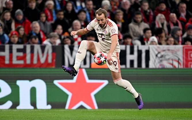 FOOTBALL CHAMPIONS LEAGUE SEASON 2024 2025 Preliminary Round 8 Matchday FC Bayern Muenchen Slovan Bratislava 29 01 2025 Harry Kane FC Bayern Muenchen