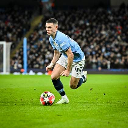 29th January 2025; Etihad Stadium, Manchester, England; UEFA Champions League Football, Manchester City versus Club Brugge; Phil Foden of Manchester City runs with the ball  ActionPlus12745081 GodfreyxPitt