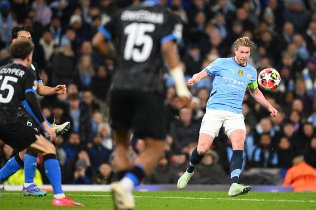 Manchester City v Club Brugge - UEFA Champions League MANCHESTER, ENGLAND - JANUARY 29 : De Bruyne Kevin midfielder of Manchester City in action during the UEFA Champions League 2024 25 League Phase MD8 match between Manchester City and Club Brugge on January 29, 2025 in Manchester, England, 29 01 2025 Manchester England  Copyright: xTomasxSiskx