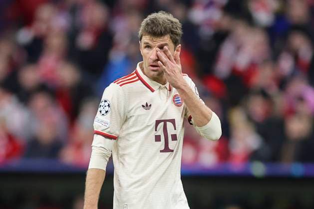 Thomas Mueller FC Bayern Muenchen looks disappointed, UEFA Champions League 2024 25 League Phase MD8, FC Bayern München v SK Slovan Bratislava, Allianz Arena, January 29, 2025 in Munich, Germany Photo by Marco Steinbrenner DeFodi Images Thomas Mueller FC Bayern Muenchen looks dejected, UEFA Champions League 2024 25 League Phase MD8, FC Bayern München v SK Slovan Bratislava, Allianz Arena, January 29, 2025 in Munich, Germany Photo by Marco Steinbrenner DeFodi Images Defodi 700 muenchen bratis 20250129 025 Defodi-700