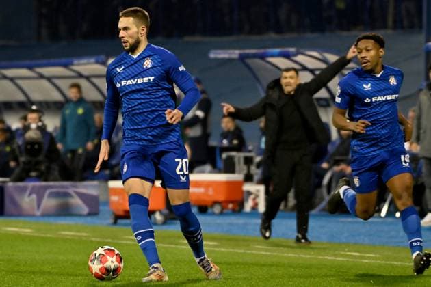 Zagreb, Croatia, January 29th 2024: Marko Pjaca of Dinamo Zagreb (L) in action during the UEFA Champions League, League phase, match between Dinamo Zagreb and Milan at Stadium Maksimir, Zagreb, Croatia. (Igor Kupljenik SPP) Copyright: xIgorxKupljenikx xSPPx spp-en-IgKuSp-IK3_2257