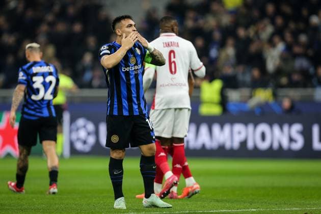 Milan, Italy, January 29st 2025: Lautaro Martinez (Inter) celebrate your goal during the match between Inter and Monaco for UEFA Champions League at San Siro Stadium, Italy. (RogÃ rio Moroti SPP) Copyright: xRogÃ rioxMorotix xSPPx spp-en-RoMoSp-AP5W6833