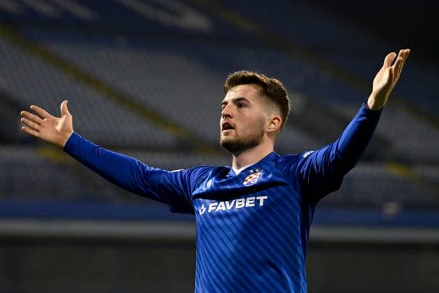 Zagreb, Croatia, January 29th 2024: Marko Pjaca of Dinamo Zagreb celebrate score during the UEFA Champions League, League phase, match between Dinamo Zagreb and Milan at Stadium Maksimir, Zagreb, Croatia. (Igor Kupljenik SPP) Copyright: xIgorxKupljenikx xSPPx spp-en-IgKuSp-IK3_2261
