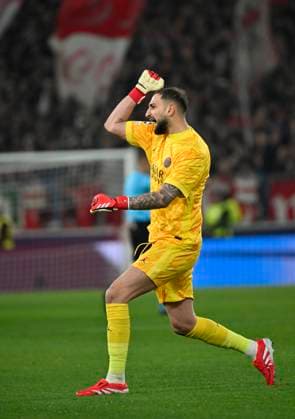 Goal celebration goalkeeper Gianuigi Donnarumma FC Paris Saint Germain PSG 01 after GOAL to 0 2 Ousmane Dembele FC Paris Saint Germain PSG 10 not in picture Champions League VfB Stuttgart vs Paris St Germain PSG 29 01 2025 DFL REGULATIONS PROHIBIT ANY USE OF PHOTOGRAPHS AS IMAGE SEQUENCES AND OR QUASI VIDEO Champions League VfB Stuttgart vs Paris St Germain PSG