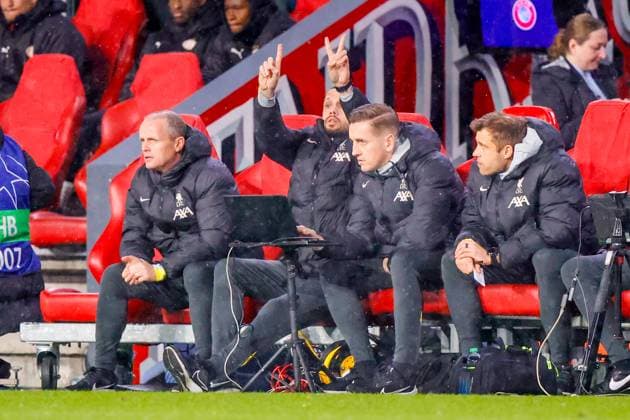 EINDHOVEN, 29-01-2025, Philips Stadium, UEFA Champions League season 2024 25, match between PSV and Liverpool FC, Liverpool FC assistant coach John Heitinga PSV - Liverpool  x27612928x Copyright: