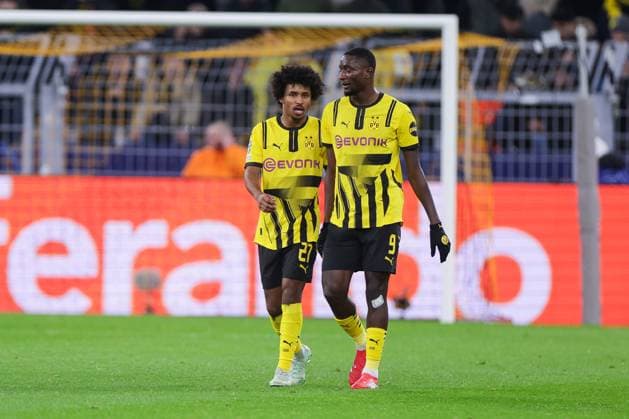 29 01 2025, UEFA Champions League, Matchday 8, Borussia Dortmund Shakhtar Donetsk, v l Karim Adeyemi Borussia Dortmund , Serhou Guirassy Borussia Dortmund , Dortmund Signal Iduna Park NRW Germany xRHR PHOTO DEx Copyright: DennisxEwert RHR-FOTOx RHR-FOTO DE