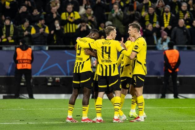 UEFA Champions League Borussia Dortmund FC Shakhtar Donetsk 29 01 2025 Borussia Dortmund celebrate the goal, 1 0 by Serhou Guirassy Borussia Dortmund, 9 UEFA Champions League Borussia Dortmund FC Shakhtar Donetsk Signal Iduna Park, Dortmund 29 01 2025 Copyright: xBEAUTIFULxSPORTS Buriakovx