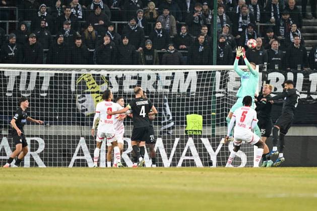SOCCER - UEFA CL, Sturm vs RB Leipzig KLAGENFURT,AUSTRIA,29.JAN.25 - SOCCER - UEFA Champions League, SK Sturm Graz vs RasenBallsport Leipzig. Image shows players of both teams.  GEPAxpictures xAvnixRetkoceri