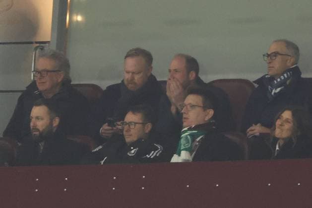 William, Prince of Wales in the stands Aston Villa v Celtic, UEFA Champions League, Group Stage, Football, Villa Park, Birmingham, UK - 29 Jan 2025 EDITORIAL USE ONLY No use with unauthorised audio, video, data, fixture lists, club league logos or live services. Online in-match use limited to 120 images, no video emulation. No use in betting, games or single club league player publications. Copyright: xRyanxBrowne Shutterstockx 15122167bj