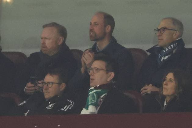 William, Prince of Wales in the stands Aston Villa v Celtic, UEFA Champions League, Group Stage, Football, Villa Park, Birmingham, UK - 29 Jan 2025 EDITORIAL USE ONLY No use with unauthorised audio, video, data, fixture lists, club league logos or live services. Online in-match use limited to 120 images, no video emulation. No use in betting, games or single club league player publications. Copyright: xRyanxBrowne Shutterstockx 15122167bl