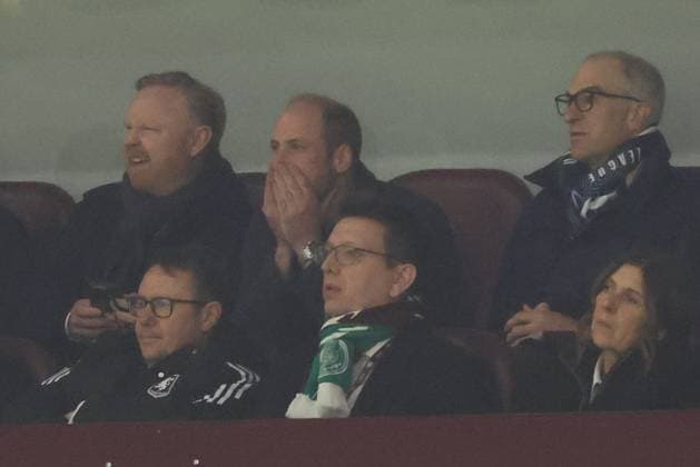 William, Prince of Wales in the stands Aston Villa v Celtic, UEFA Champions League, Group Stage, Football, Villa Park, Birmingham, UK - 29 Jan 2025 EDITORIAL USE ONLY No use with unauthorised audio, video, data, fixture lists, club league logos or live services. Online in-match use limited to 120 images, no video emulation. No use in betting, games or single club league player publications. Copyright: xRyanxBrowne Shutterstockx 15122167bq