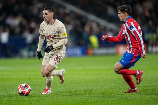 Oscar Gloukh during UEFA Champions league match, Red Bull Salzburg - Atletico Madrid , 29. january 2025, Red Bull Arena, Salzburg, Austria Copyright: xMICHALxFAJT,ZOSPORTU.SKx FAJ_0998