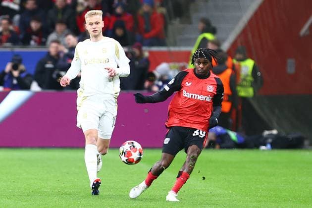 Jeremie Frimpong 30 Bayer 04 Leverkusen Bayer 04 Leverkusen vs AC Sparta Prague, Football, UEFA Champions League, Matchday 8, Season 2024 2025, 29 01 2025 Photo kolbert press Ant Palmer BayArena NRW Germany Copyright: xkolbert-press AntxPalmerx