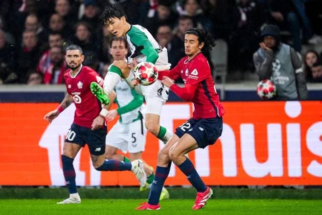 UEFA Champions League: Lille OSC v Feyenoord Lille - In-beom Hwang of Feyenoord during the eight and final round of new format of the Champions League 2024 2025. The match is set between Lille OSC and Feyenoord at Stade Pierre-Mauroy on 29 January 2025 in Lille, France. Copyright: xTomxBodex