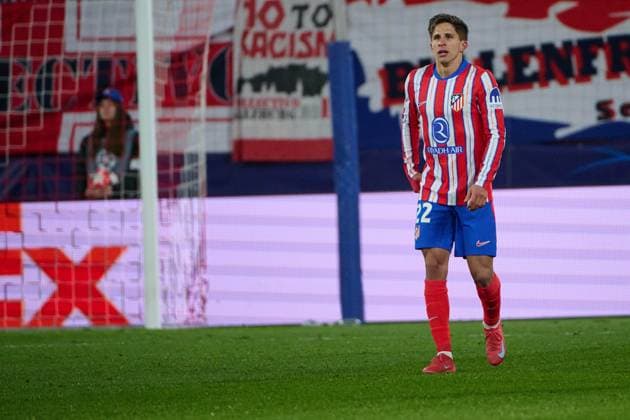 Salzburg, Austria January 29, 2025 Champions League 2024 2025 RB Salzburg vs Atletico de Madrid In the picture scorer Guiliano Simeone Madrid after his goal to 0 1 Red Bull Arena Copyright: xFotostandx xWassmuthx