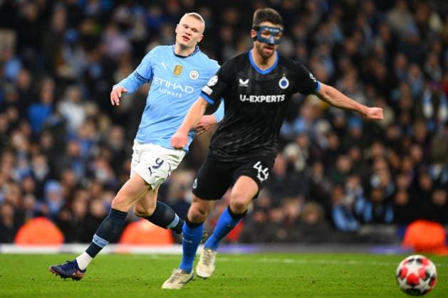 Manchester City v Club Brugge - UEFA Champions League MANCHESTER, ENGLAND - JANUARY 29 : Haaland Erling forward of Manchester City pictured during the UEFA Champions League 2024 25 League Phase MD8 match between Manchester City and Club Brugge on January 29, 2025 in Manchester, England, 29 01 2025 Manchester England  Copyright: xTomasxSiskx