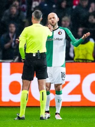 UEFA Champions League: Lille OSC v Feyenoord Lille - Referee Slavko Vincic, Gernot Trauner of Feyenoord during the eight and final round of new format of the Champions League 2024 2025. The match is set between Lille OSC and Feyenoord at Stade Pierre-Mauroy on 29 January 2025 in Lille, France. Copyright: xTomxBodex