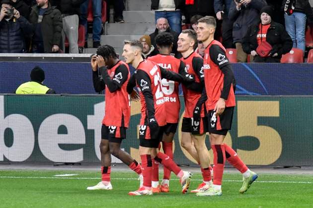 Florian Wirtz Leverkusen 10 celebrates after scoring the 1 0 goal with the team 29 01 2025 Soccer Champions League, Bayer Leverkusen vs Sparta Prague, BayArena, Leverkusen, Copyright: xpepphotox xHorstxMauelshagenx pep00321, pep_20250129_hm_0383