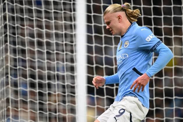 Manchester City v Club Brugge - UEFA Champions League MANCHESTER, ENGLAND - JANUARY 29 : Haaland Erling forward of Manchester City pictured during the UEFA Champions League 2024 25 League Phase MD8 match between Manchester City and Club Brugge on January 29, 2025 in Manchester, England, 29 01 2025 Manchester England  Copyright: xTomasxSiskx