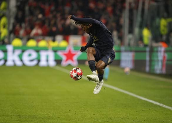 Samuel Mbangula of Juventus FC during the Uefa Champions League, 2024 25 season, football match between Juventus FC and Benfica Lisbona on 29 January 2025 at Allianz Stadium, Turin, Italy. Photo Nderim Kaceli  Copyright: xNderimxKaceli IPAxSportx xipa-agency.netx xx IPA_53440073 IPA_Agency_IPA53440073