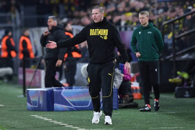 Soccer Champions League Matchday 8 Borussia Dortmund Shakhtar Donetsk on 29 01 2025 at Signal Iduna Park in Dortmund Mike Tullberg Interim coach Dortmund xRx