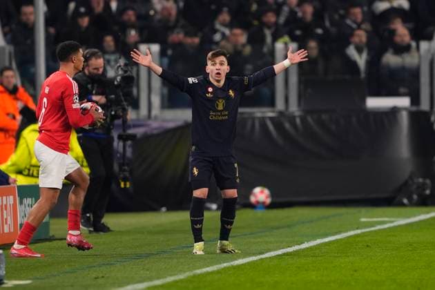 Juventus& x2019; Francisco Conceicao during the Uefa Champions League soccer match between Juventus Fc and Benfica at the Juventus stadium in Turin, round 8 8 - north west Italy - January 29, 2025. - Soccer .  Copyright: xFabioxFerrari LaPressex
